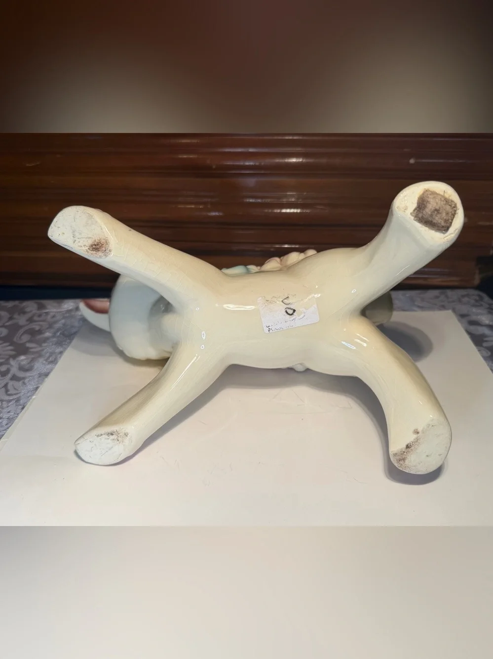 Vintage Ceramic Lamb Planter Mid-century Modern Decor